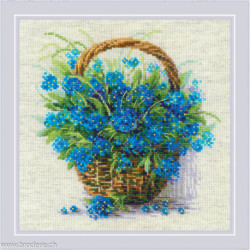 Riolis, kit Forget Me Nots in a Basket (RI2170)