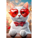 Wizardi, kit diamant Romantic cat (WIWD3071)