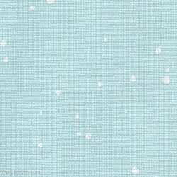 Zweigart, Etamine Murano 12,6 fils/cm splash turquoises, taches blanches (3984-5429)