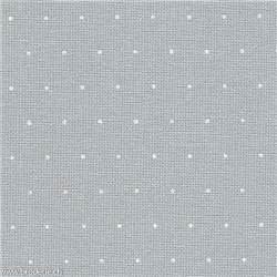 Zweigart, Lin Belfast 12.6 fils/cm gris à petits points (3609-7479)