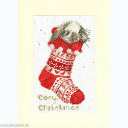 Bothy Threads, kit carte de voeux Christmas - Cosy Christmas (BOXMAS57)