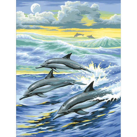 Artibalta, kit diamant Famille de dauphins - Dolphins Family (AZ-1062)