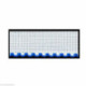 Zweigart, bande à broder Aïda 5cm blanc bordure bleue (7107-15)