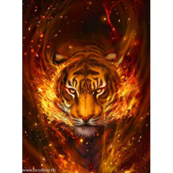 Artibalta, kit diamant Tiger in the flames (AZ-4137)