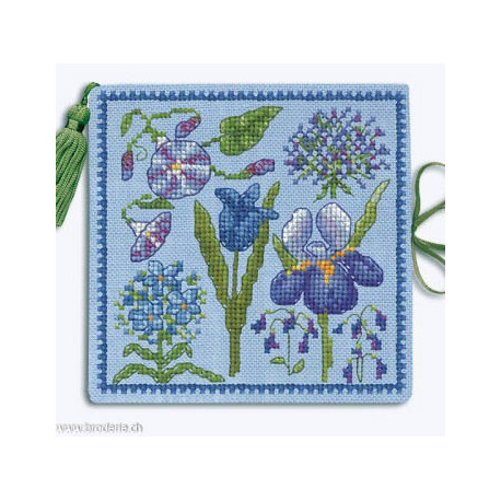 Bonheur des Dames, kit Etui à aiguilles Fleurs bleues (BD3483)