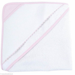 DMC, Sortie de bain éponge tissu rose points blanc (DMC-RS2667R)