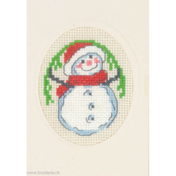 Permin, kit carte de voeux Snowman (PE17-4290)