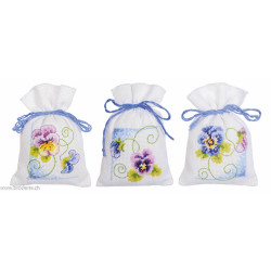 Vervaco, kit sachet Violettes lot de 3 (PN0145811)