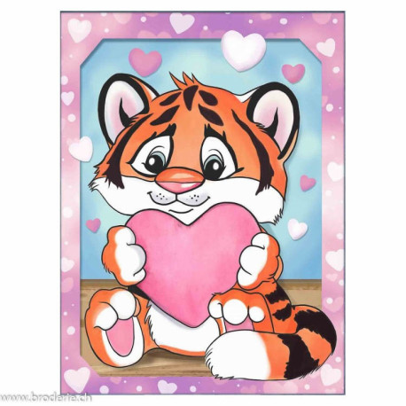 Artibalta, kit diamant Tiger cub and heart (AM-4147)