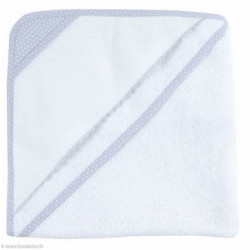 DMC, Sortie de bain éponge tissu gris points blanc (DMC-RS2667G)