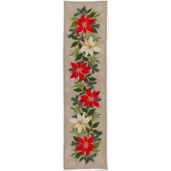 Eva Rosenstand, kit Chemin de table poinsetias (EV23-295)