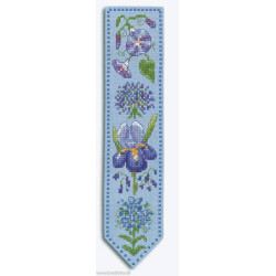 Bonheur des Dames, kit marque-page fleurs bleues (BD4597)