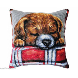 Collection d'Art, kit coussin points comptés Beloved Puppy (CADE5482CC)