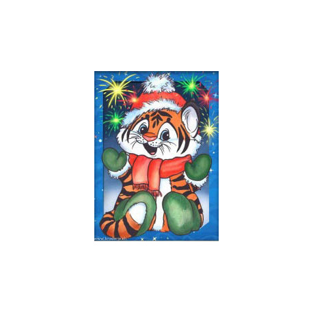 Artibalta, kit diamant Little tiger and fireworks (AM-4155)