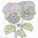 Bothy Threads, kit Blackwork Pansies (BOXBW9)