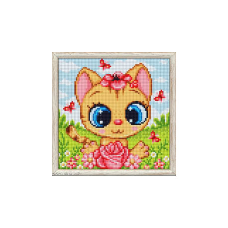 Artibalta, kit diamants Cat in flowers (AM-1946)