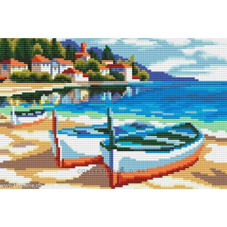 Collection d'Art, kit diamant Boats on the shore (CADE7180)