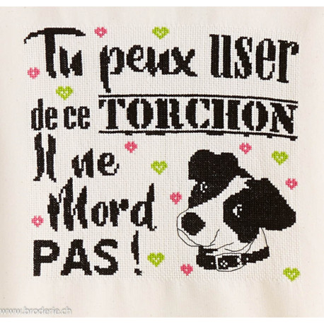 Isabelle Vautier, grille Torchon Je ne mords pas (TORCH06)