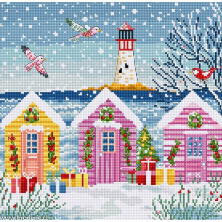 LetiStitch, kit Snowy Sea Cottages (SLETIL9915)