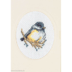 Permin, kit carte de voeux Mouse bird (PE17-4467)