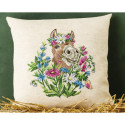 Permin, kit coussin Donkey in flowers (PE83-5103)