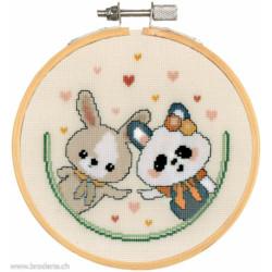 Vervaco, Kit Panda and bunny love (PN0214355)